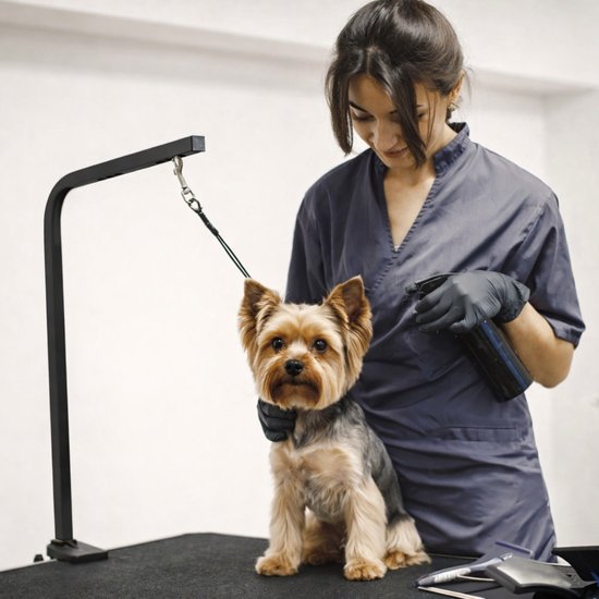 Animali Trim Table - Table de toilettage pour chien - Table de toilettage pour chien - Pliable - Avec option laisse - Noir