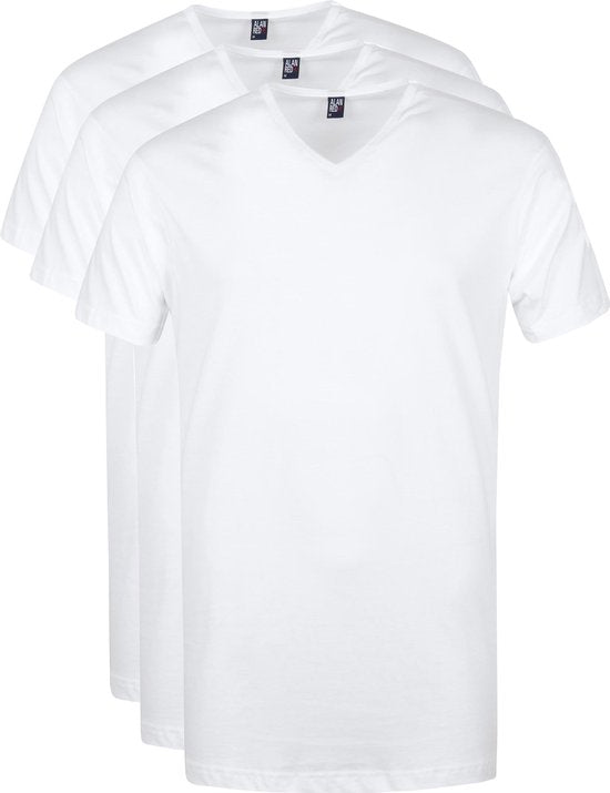 Alan Red - Lot de 3 t-shirts Vermont à col en V, blancs - Homme - Taille XL - Coupe classique