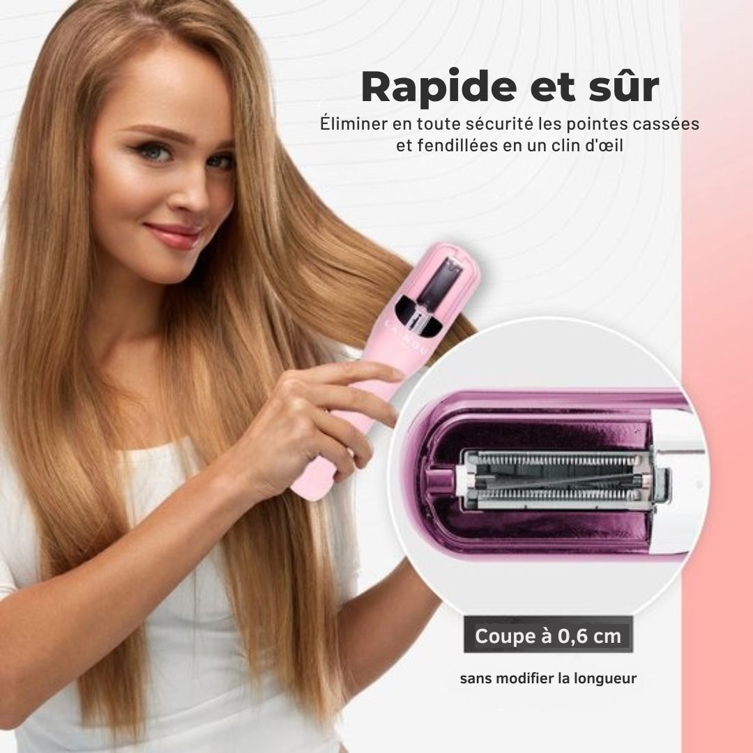 Epilateur pour cheveux fourchus - La Nou® Split Remover 4 - Accessoires inclus - Rose