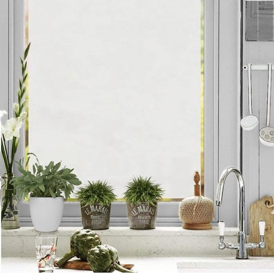 Homewell Film pour fenêtre HR++ 70x300cm - Solaire et isolant - Anti-vue - Statique - Verre laiteux - Avec treuil
