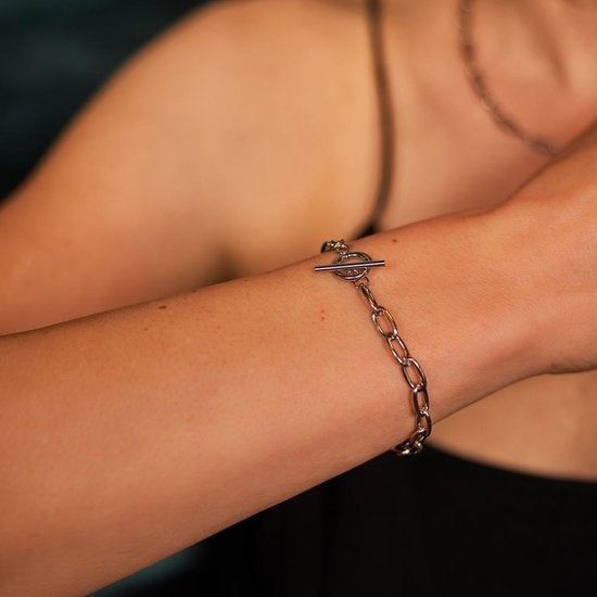 Laura Ferini Ladies Bracelet Baciare Silver - Bracelet à maillons en argent - plaqué or blanc 18K - Bijoux - Accessoires - Bijoux - Bracelet pour femmes - Argent