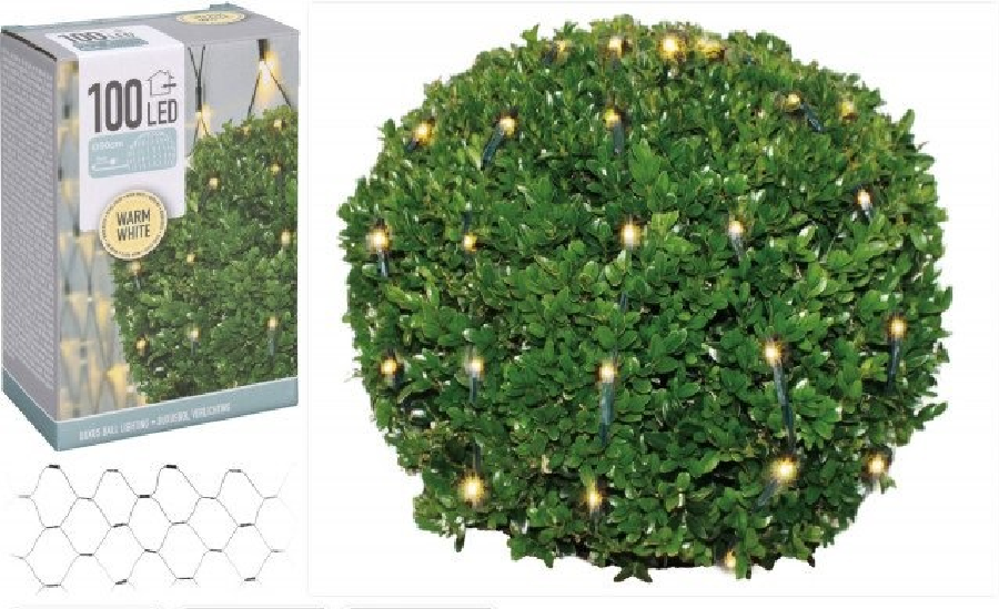 DecorativeLIghting Buis en filet - 100 LEDs - blanc chaud