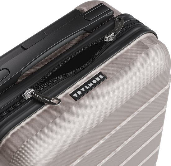 Valise cabine TRVLMORE - 40 x 30 x 20 cm - Modèle à placer sous le siège - 24 L - Serrure TSA - 2 roulettes - Or rose