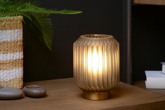 Lucide SUENO - Lampe de table - Ø 13 cm - 1xE14 - Gris