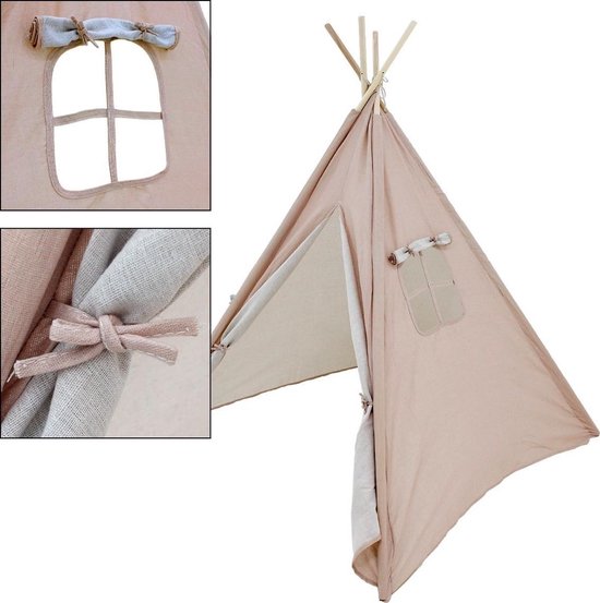 Tente Tipi Premium - KidCollection - 103x103x160cm - Rose
