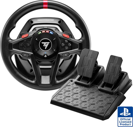 Thrustmaster T128-P - Volant et pédales de course - Force Feedback et palettes magnétiques - Pour PS5/PS4/PC - Compatible avec Forza Horizon 6 (PC)