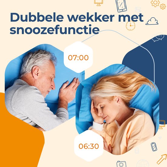 Denver Wake Up Light - Radio-réveil FM - Snooze - Réveil lumineux - Bruit blanc - CRL342