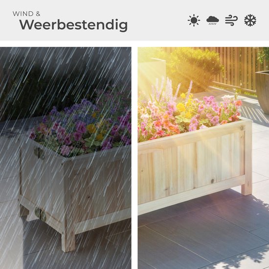 tectake® Jardinière surélevée Blomster - Jardinières d'extérieur rectangulaires - feuille incluse - Jardinière en bois pliable - stable et résistante aux intempéries - 70 x 30 x 25 cm - Lit de jardin pour herbes, légumes et fleurs - Anthracite