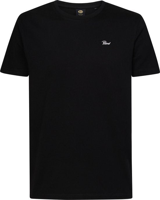 Lot de 3 t-shirts pour homme Petrol Industries - Col rond - Coton - Coupe classique - Lot de t-shirts à manches courtes - Lot de 3 pièces - Noir - Taille XL