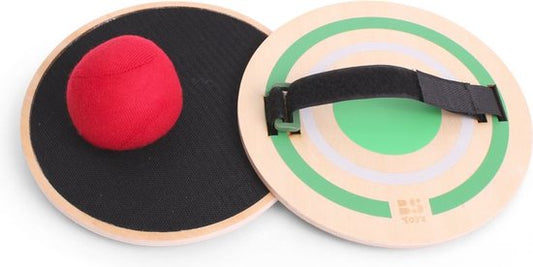 BS Toys Jeu de lancer - Jouets en bois - Sport - Jeu de lancer avec velcro