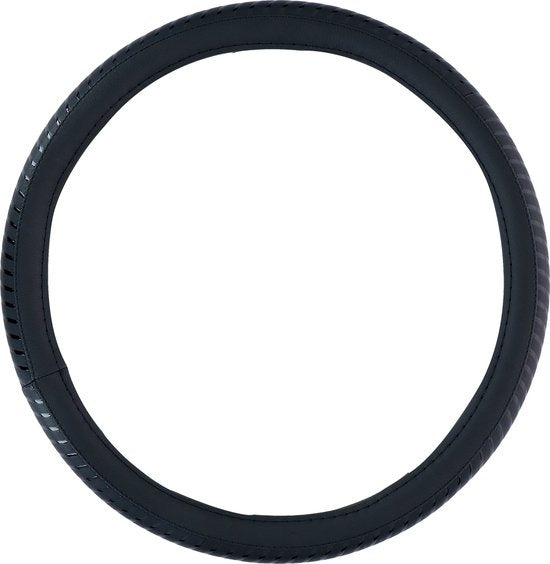 All Ride Handlebar Cover Car 38CM - Convient aux volants 37-39CM - Prise en main confortable - Antidérapant - Décoration de voiture - Faux cuir - Noir