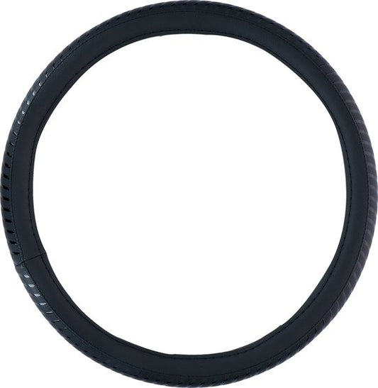 All Ride Handlebar Cover Car 38CM - Convient aux volants 37-39CM - Prise en main confortable - Antidérapant - Décoration de voiture - Faux cuir - Noir