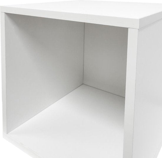 Meuble de rangement pour disques vinyles cube - meuble à disques - rangement pour disques vinyles lp - blanc