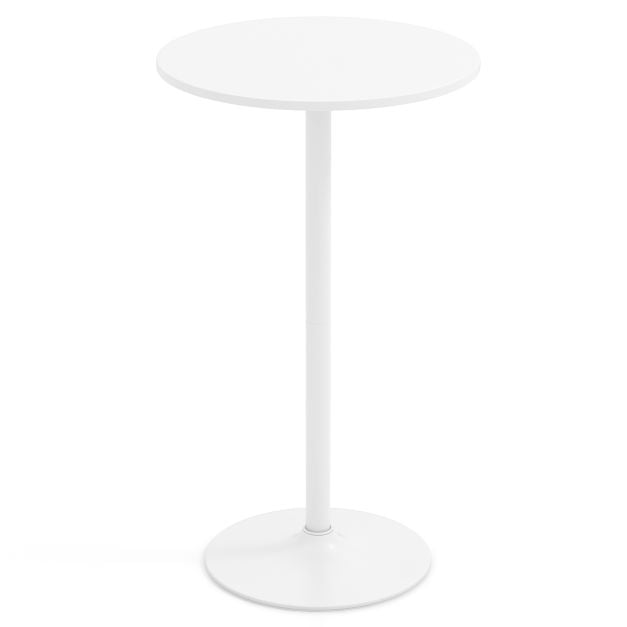 Coast Bistro Table 2-en-1 - Table de bar et table basse ajustable Ø60 cm - Blanc
