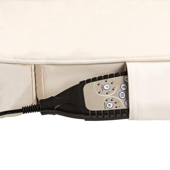 Matelas de massage Shiatsu, Tectake, Tapis chauffant en jade et télécommande, Beige