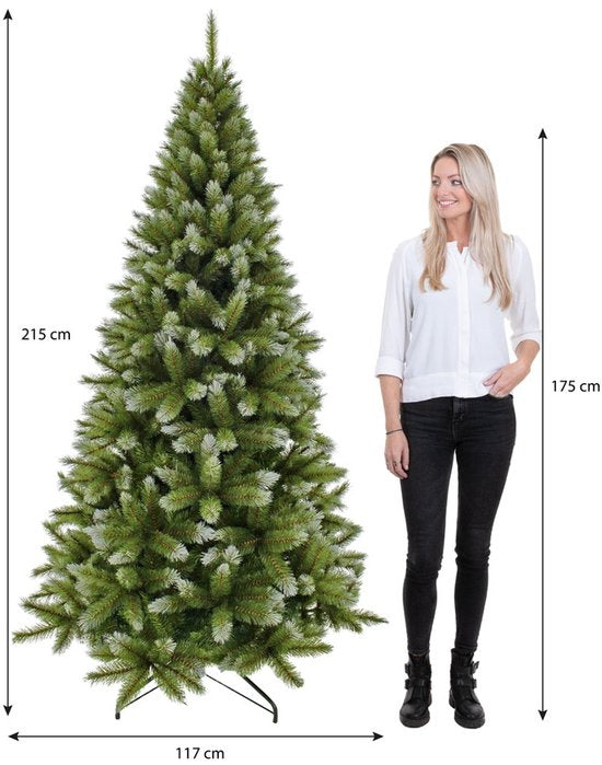 Arbre artificiel Triumph Tree Pittsburgh vert - Arbre de Noël au volume généreux et 812 branches - Décoration de Noël d'intérieur - De forme ronde avec système d'emboîtement - H 215 x Ø 117 cm