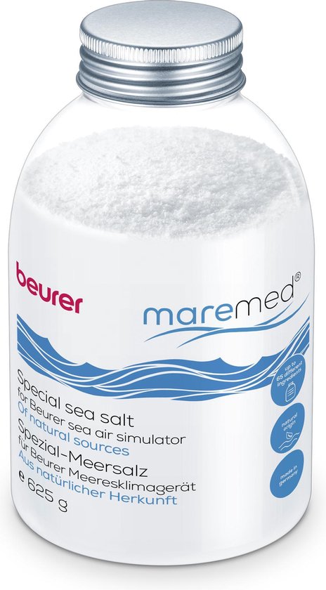 Beurer maremed® MK 500 Simulateur d'air marin - Humidificateur - Purificateur d'air - Jusqu'à 50 m2 - Réservoir de 6 litres - Minéralise - Désinfecte - Ionise - Mode nuit silencieux - Adaptateur secteur, filtres, sel marin spécial inclus.