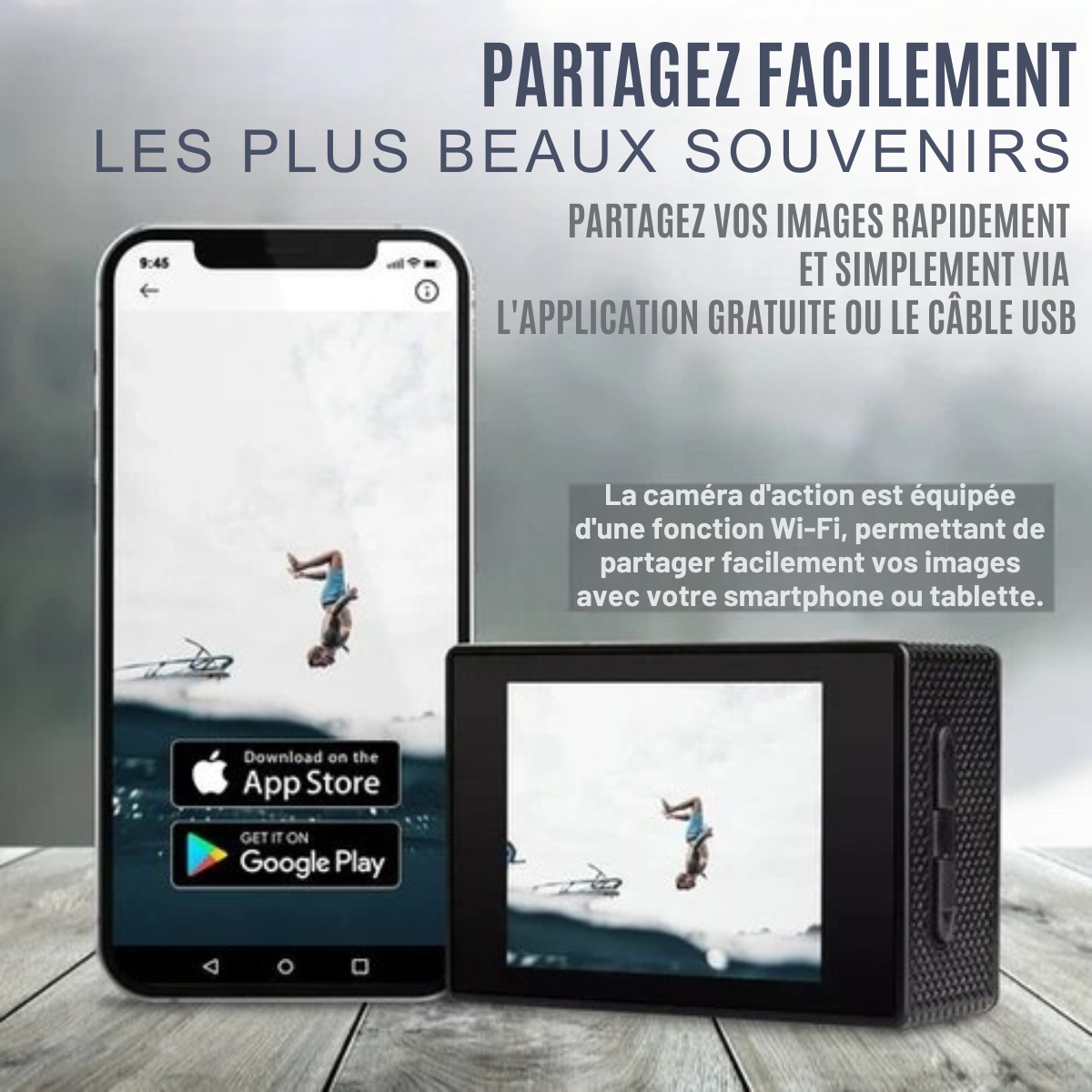 Caméra d'Action 4K 16MP – Strex - 60FPS / Étanche 30M / WiFi – Avec Accessoires – Caméra Sport & Sous-Marine