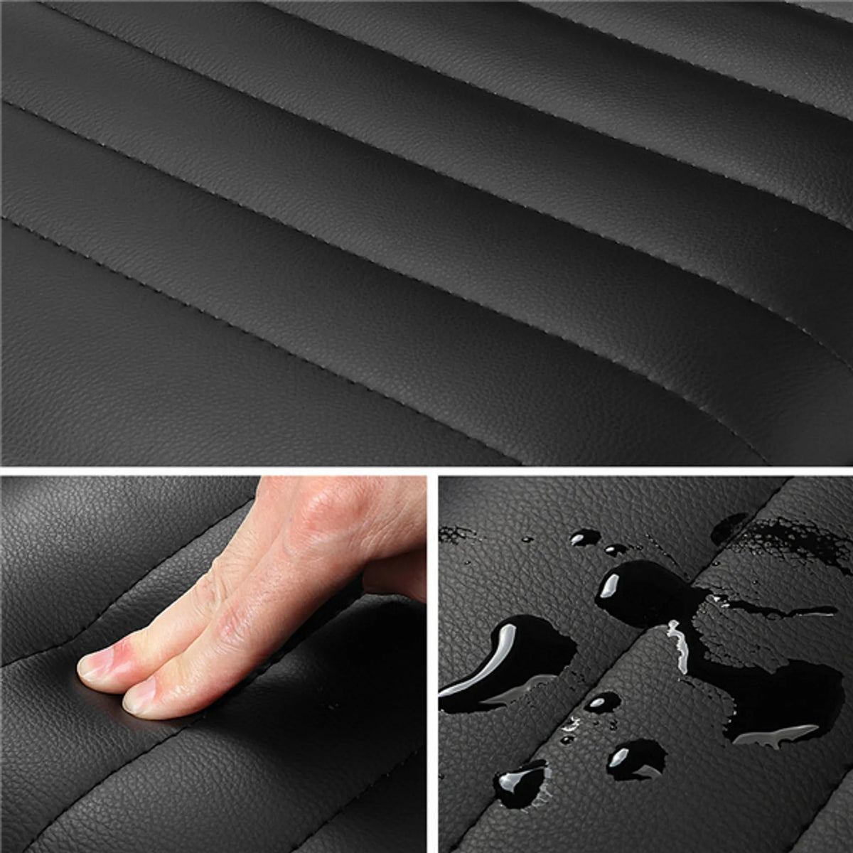 Chaise de bureau Yaheetech sans accoudoirs et chaise pivotante, capacité de charge de 120 kg, réglable en hauteur – Noir – Simili cuir PU et acier