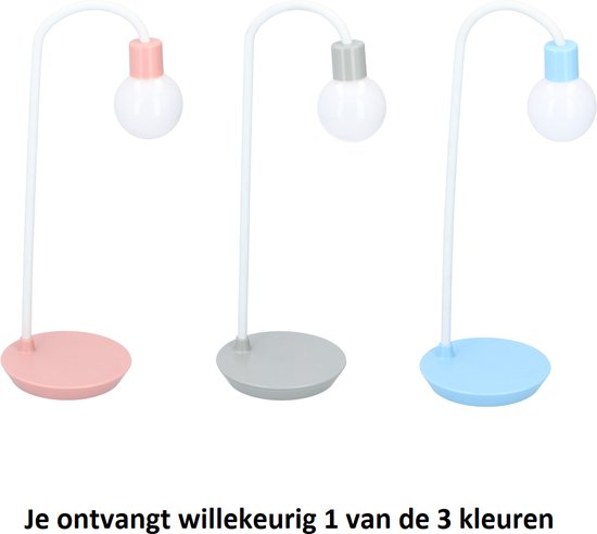 Lampe de bureau Grundig - 12 x 35 CM - cou flexible - piles/USB - blanc