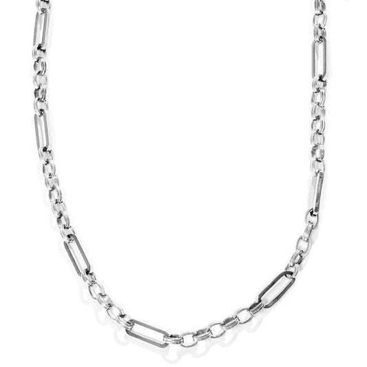 Laura Ferini Ladies Necklace Valentina Silver - Chaîne à maillons en argent - plaquée or blanc 18K - Collier - Collier - Bijoux - Accessoires - Chaîne à maillons pour dames