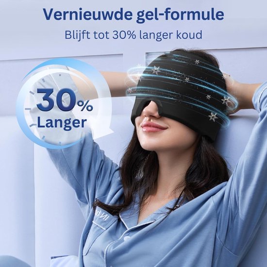 Caresense Migraine Mask - Migraine Cap - Headache Mask - Heat & Cold Therapy - hot/cold pack - 600 grammes