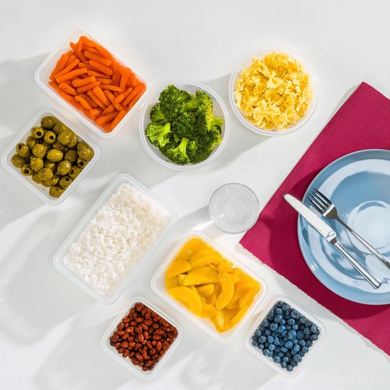 Stosh Freshness trays - Meal Prep Trays - Freezer trays - Food container - 12 pieces - Plastic - BPA free