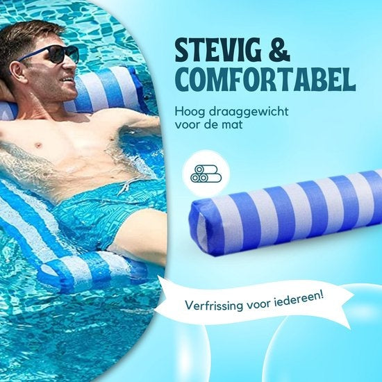 Travelly - Hamac d'eau de luxe - Hamac - Matelas d'air - Matelas d'air Piscine - Hamac d'eau - Bleu