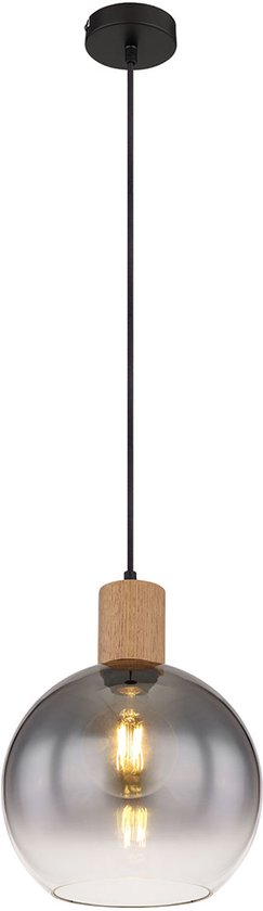 Globo - suspension - Moitas - noir - verre - Ø 25 cm - E27 - 15656H