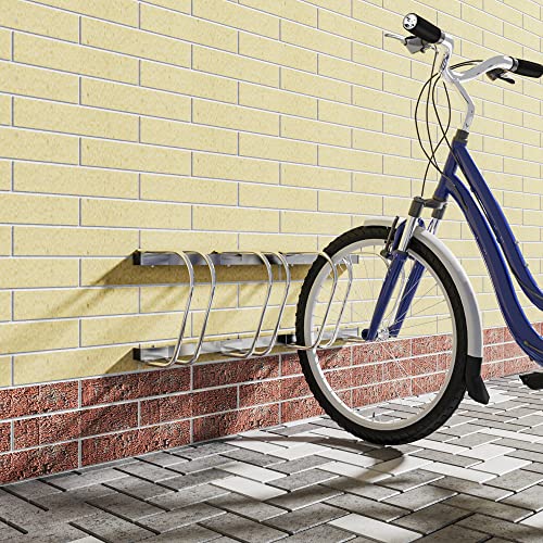 Woltu FZ1139m2 Porte-vélos pour 4 vélos - Porte-vélos robuste en métal pour l'intérieur et l'extérieur - Noir - 120 x 40 x 50 cm