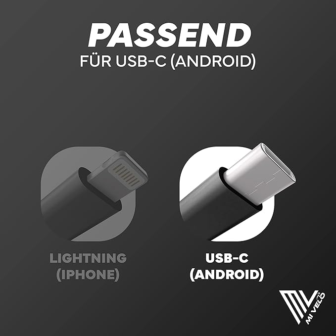 MIVELO Câble d'affichage E-Bike - Micro-USB à USB-C - 40 cm - Noir