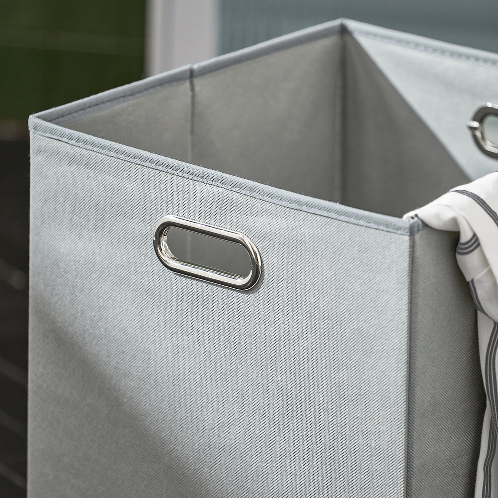 SoBuy BZR116-W Armoire à linge avec tiroir - Panier à linge amovible - 40x40x96 cm - Blanc