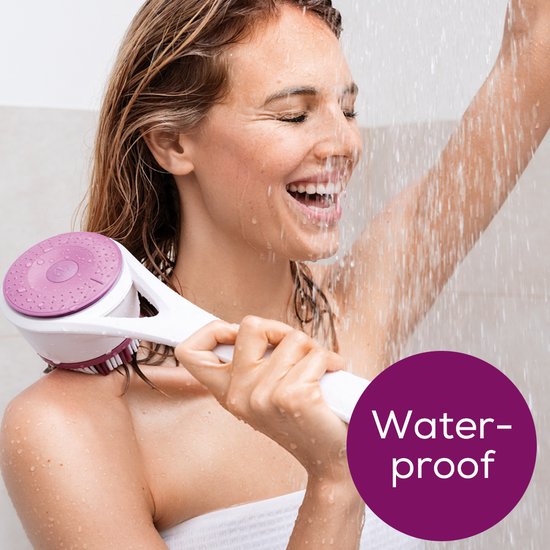 Brosse de bain électrique Beurer FC 25 – Brosse pour le dos – Brosse pour le corps – Appareil de massage – Brosse pour la peau avec poignée – Brosse exfoliante – 2 vitesses – Blanche – Garantie de 3 ans