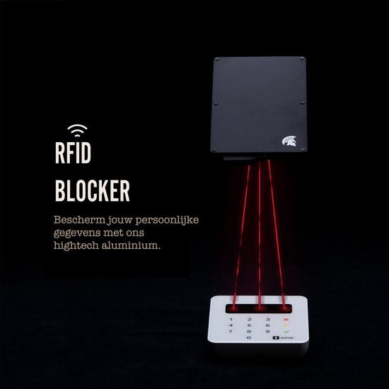 Porte-cartes POWR pour homme, gris - Étui de protection pour cartes bancaires avec système antivol - Technologie RFID - 5 cartes de crédit ou 8 cartes de visite - Cartes coulissantes - Aluminium - Avec compartiment à billets et pince à billets - Porte-car