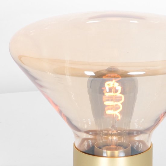 Lampe de table Ambiance 3401ME - Laiton contemporain et verre ambré - Steinhauer - Usage intérieur