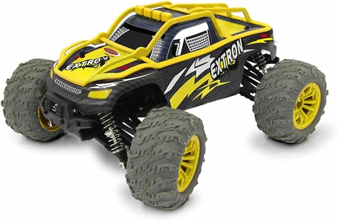 Jamara - Extron Junior Truggy - 4WD High-Speed RC Car - Echelle 1:14 - Plastique - Jaune/Gris