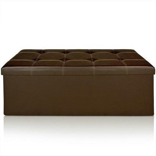 Banc de rangement Casaria - 115x40x40cm 131L Faux cuir - Marron