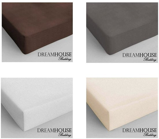 Drap-housse Dreamhouse Jersey Stretch - 100% coton - 80/90/100x220 - Anthracite