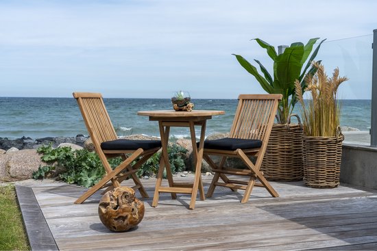 House Nordic Garden Chair - Lot de 2 - Max. 120 kg - Teck - 62 x 46 x 89 cm