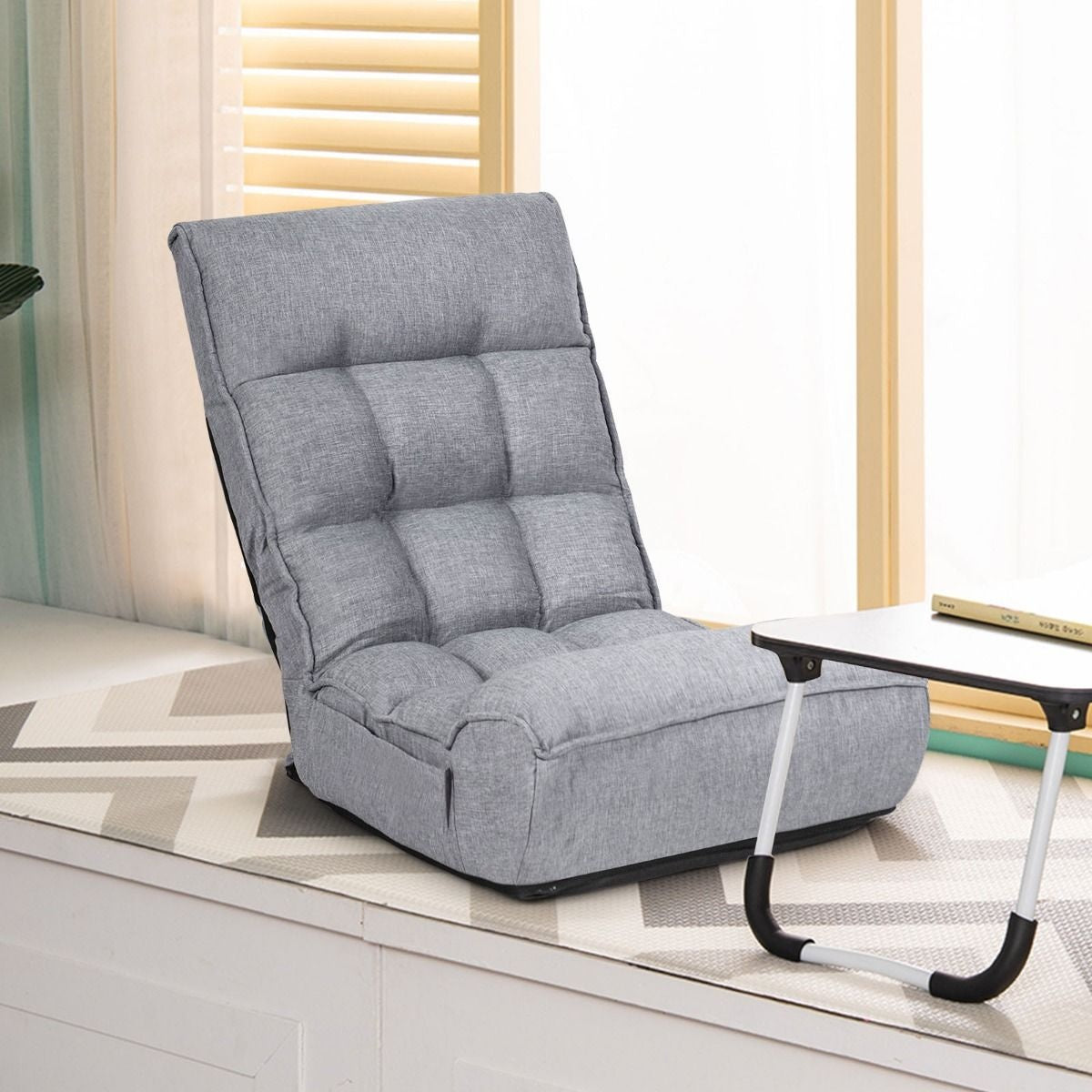 Coast Floor-Making Chair Canapé de jeu à 4 réglages avec dossier gris