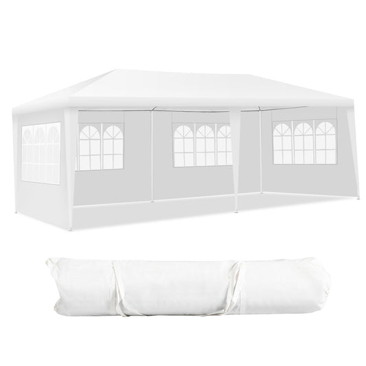 Coast 6 x 3 M Outdoor Tent tente imperméable portable avec 4 parois latérales amovibles blanc