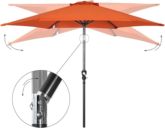Angel Living Parasol Ø250 cm - Inclinable - Terra