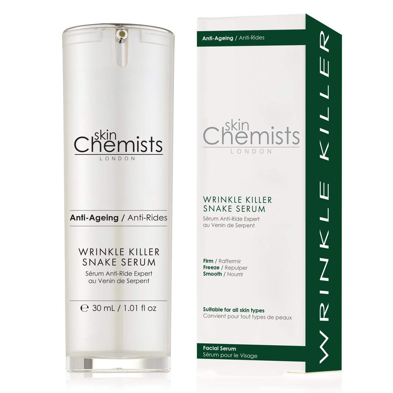 SkinChemists - Anti-Aging - Anti-Wrinkle Killer Snake Serum - Syn-Ake - Hyaluronic Acid - 33 ml