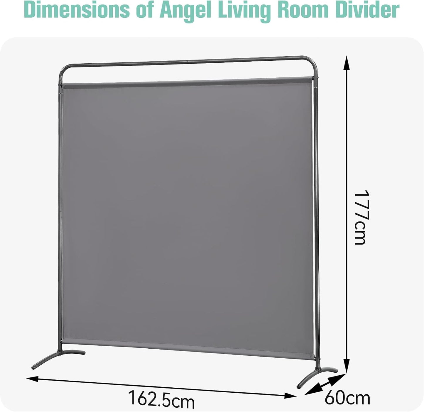 Angel Living Paravent - 1 Panneau - 163 x 177 cm - Gris