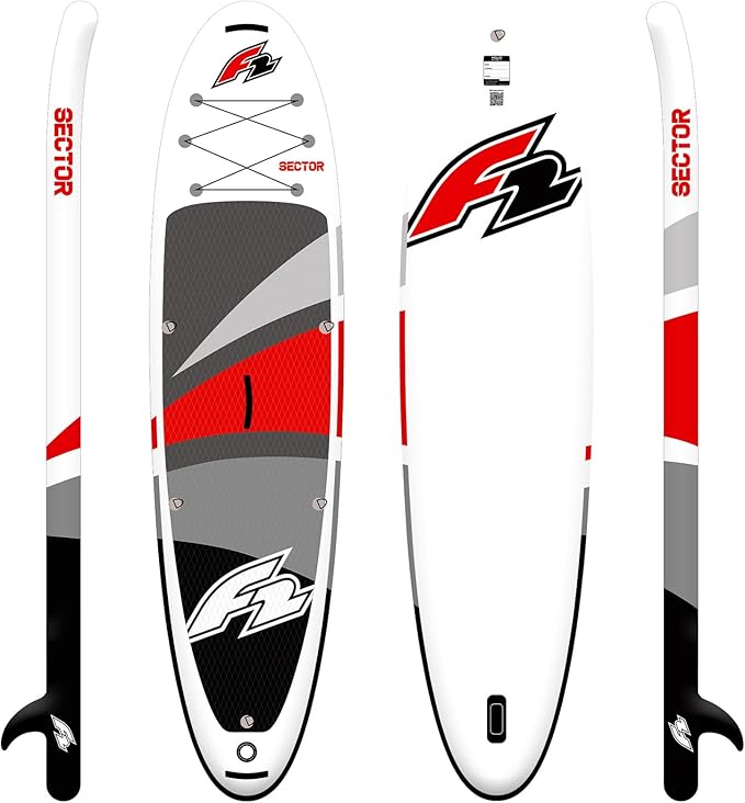 Planche de SUP gonflable F2 Sector Red, édition limitée 2024 – Planche de paddle polyvalente avec siège de kayak – 372 cm
