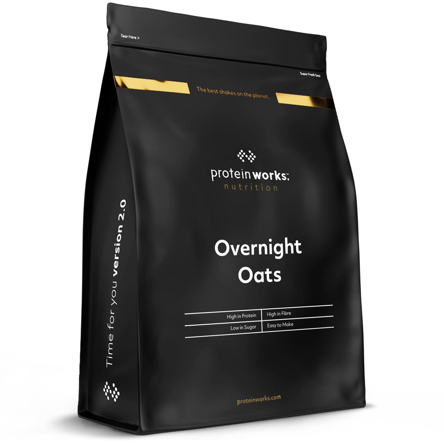 Protein Works Overnight Oats Dark Choc Raspberry - 1 kg - hyperprotéiné - pauvre en sucre - avec chia et graines de lin