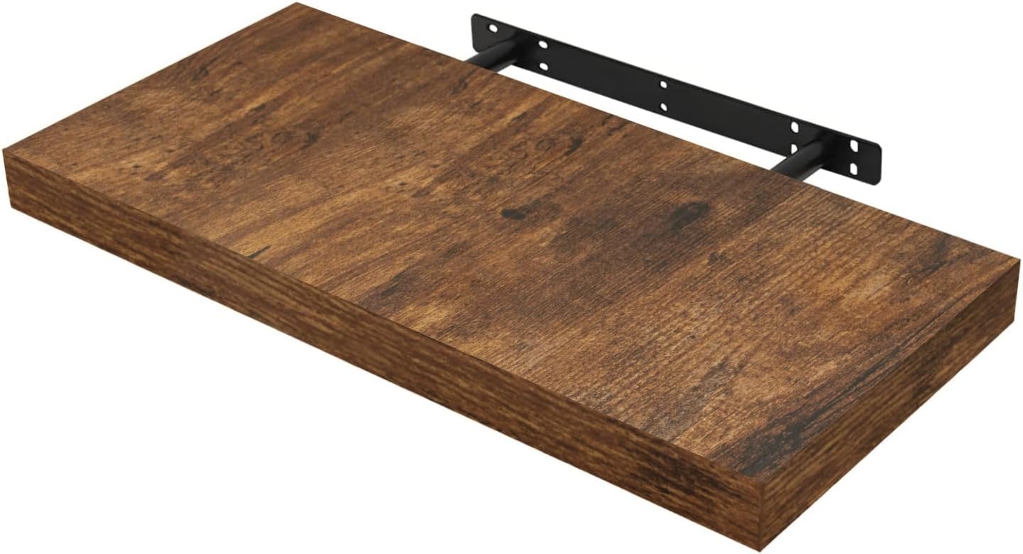 Etagère murale flottante Woltu - 40 x 23 x 3.8 cm - Vintage Brown - Etagère murale industrielle en bois avec fixation cachée