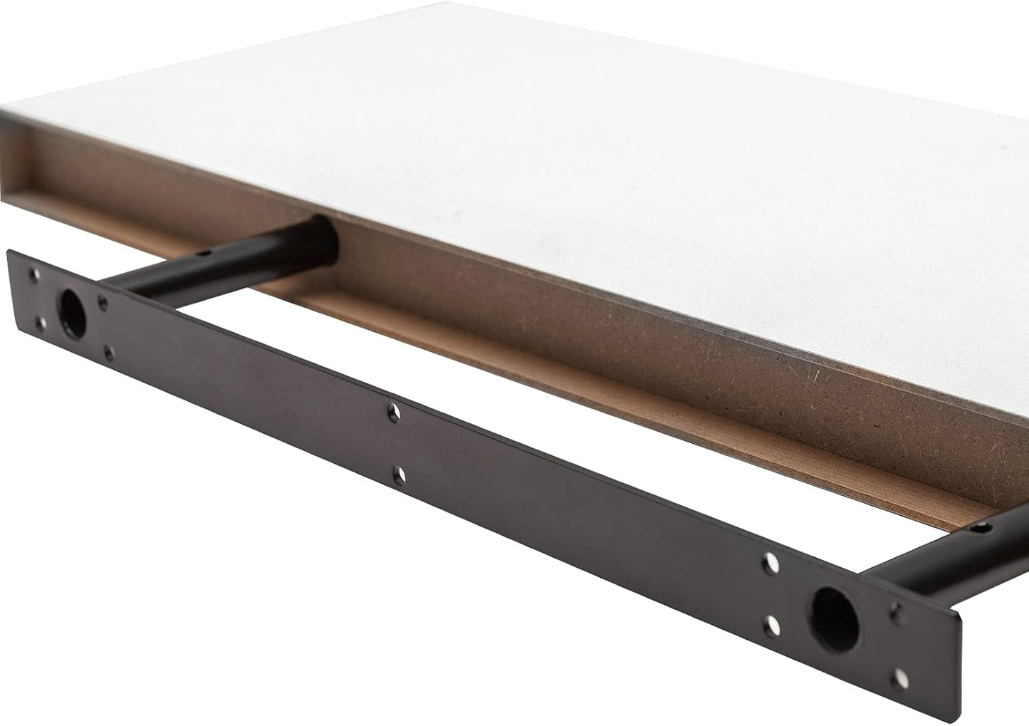 Woltu Floating Wall Shelf MDF White - 70 x 22.9 x 3.8 cm - Etagère suspendue moderne pour le salon, la chambre et la cuisine