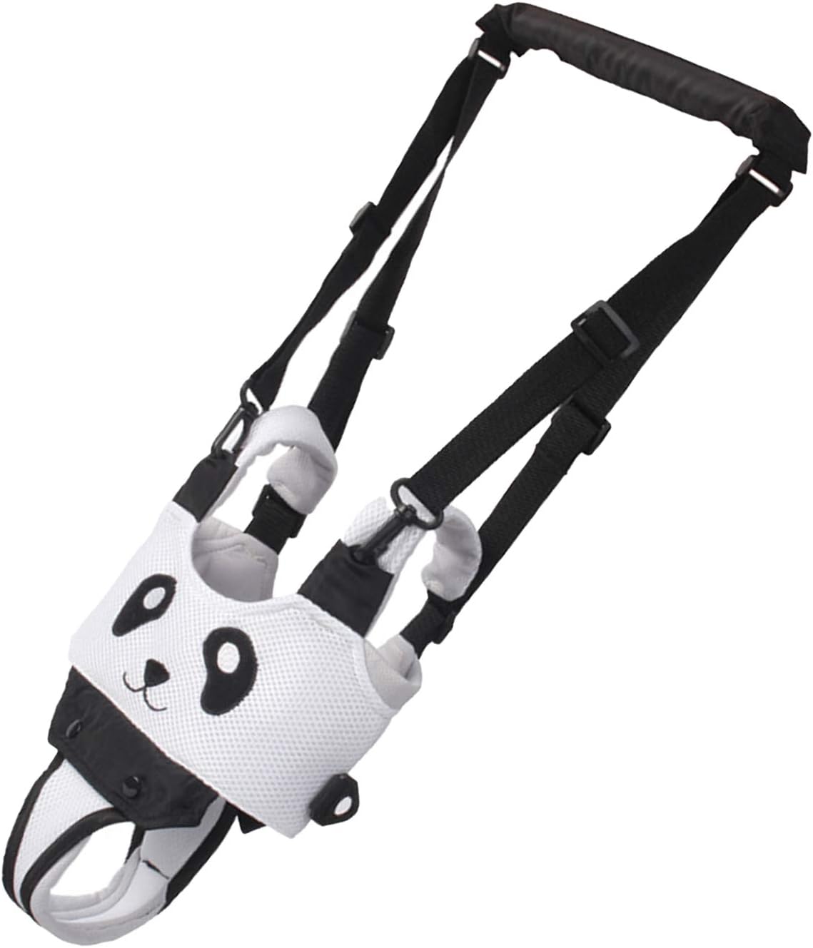 Harnais de marche et de marche pour tout-petits - Yolispa - Ajustable - 250 g - Taille ajustable (tour de poitrine env. 50-75 cm) - Panda noir/blanc