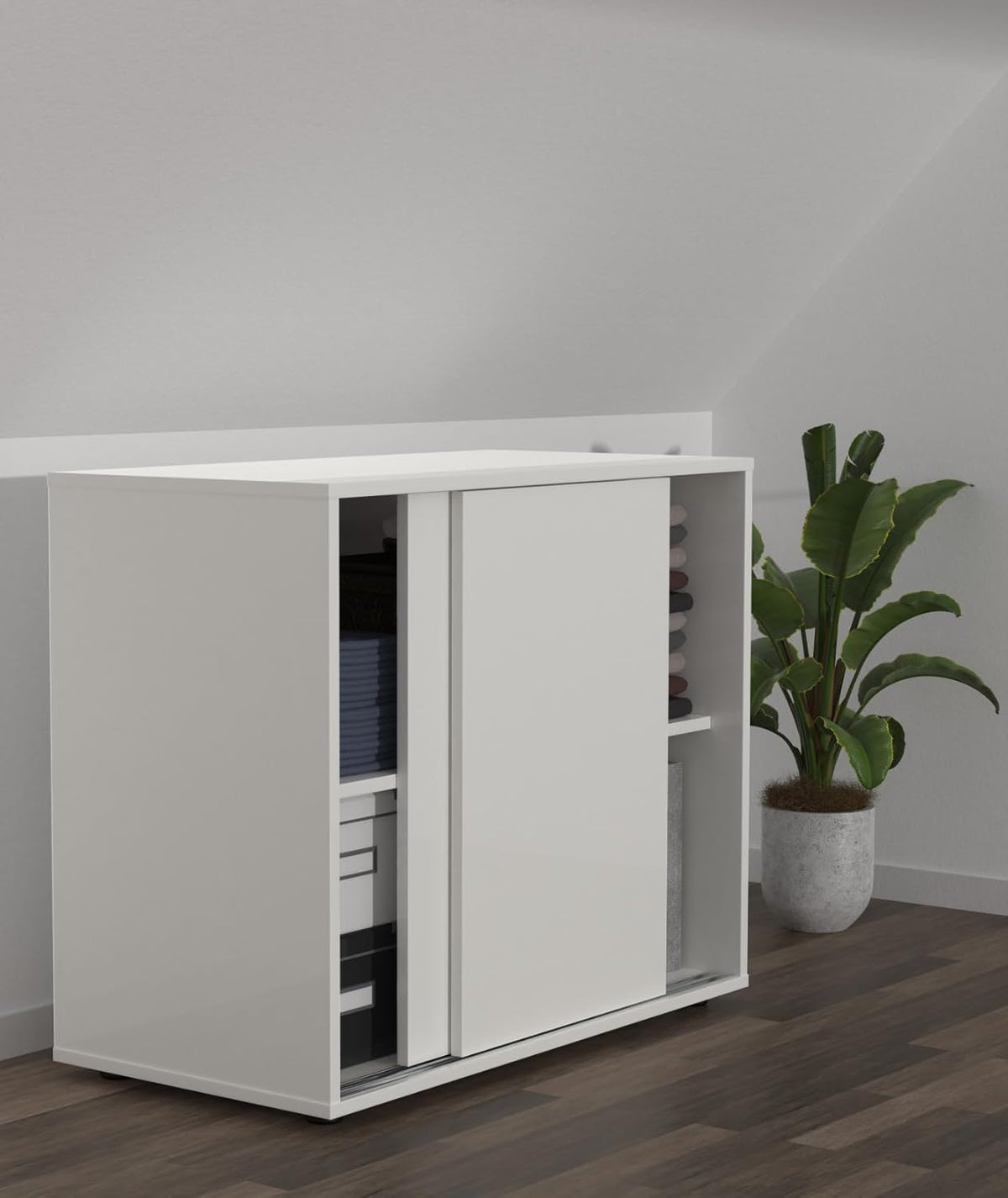 VDD Wandschrank - 80 x 40 x 65 cm - Buffet / Meuble de rangement - Blanc
